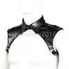 Bondage Man Made Leather Body Belt Neck Collar Brigade Chest Arm Cuff Soldier #45