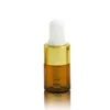 2ml CLEAR AMBER GLASSER Boutons de gouttons portables Aromathérapie Essentialial FIALS