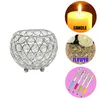 PEANDIM Votive Candle Holders Silver Crystal Candlestick Wedding Table Centerpieces Home Decor Office Ball Pencil Contanier LJ201018