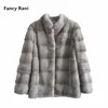 Real Natural Mink Fur Coat Women Winter Long Mink Fur Coat Fur Jacket Detachable Sleeve Adjustable Clothes Length Customized 201103