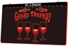 LD6226 terapia de grupo vinho 3D gravura LED sinal de luz atacado