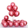 50 stks / zak 10 inch 1.8G ronde metalen latex ballonnen goud zilver rood bruiloft verjaardag festival feest decoratie latex ballonnen