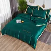 Fyra-stycken Silk Cotton Bedding sets King Queen Size Soft Printed Quilt Cover Callow Case Däcke Cover Brand Bed Comporters Set Fas284d