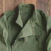 Maden Army Green Retro Kurtka Złudnia ukośna Klamra Szwedzki Motocykl Męski Męska Amekaji Bawełna Umyta Kurtka wodna Oversize 220121