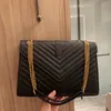 Femmes Luxurys FashionDesigners sacs 2021 dame messager vague motif cartable en cuir véritable sac à bandoulière chaîne sacs à main sac à main