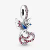 Authentieke 925 Sterling Silver Phoenix Dangle Hanger Charm Bead past Europese Pandora-stijl Sieraden Armbanden