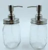 480 ml Mason Jar Soap Dispenser Clear Glass Jar Soap Dispenser med Rust Proof Rostfritt stål Pump Liquid Soap Dispenser KKA82915718145