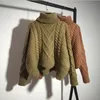 Women Sweaters Warm Turtleneck Pullover Twist Pull Jumpers Autumn 2020 Knitted Sweaters Thick Warm Christmas LJ201113