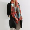 Fabulous Print Silk Cashmere Blanket Scarf Wraps Cape for Women Winter Scarves Poncho 201210