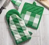 Micro-ondes Gants Plaid BBQ Résistant À La Chaleur Gant Coton Anti Brûlure Mitaines De Four Cuisine Ustensiles De Cuisson Outils De Cuisson 5 Couleurs BT903