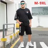Summer Shorts White Red Tracksuit Men Tee Shirt Homme Plus Size Mens Clothing 2 Two Piece Set Boys Sets Clothes LJ201123