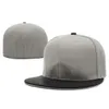 Mode A Cap Hommes Chapeau Équipé Bord Plat Brodé Lettre Chapeaux De Sport Fans De L'équipe Top Qualité Casquettes De Baseball AB Chapeu Fermé Complet