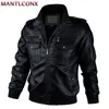 Mantlconx Yeni Sonbahar Bahar Motosiklet Deri Ceket Erkekler Rüzgarlık Moda PU Ceketler Erkek Dış Giyim Sıcak PU Ceketler 5XL 6XL 201216