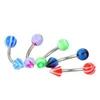 Nabelringe Großhandel Förderung 110 Stücke Gemischte Modelle/Farben Körperschmuck Set Harz Augenbraue Nabel Bauch Lip Zunge Nase Piercing Bar 4Tei5