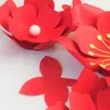 Dekoracyjne kwiaty wieńce Ręcznie Red Easy Made DIY Papier Liście Zestaw Na Przedszkole Wall Deco Baby Shower Girls Room Backdrop Video Tutoria