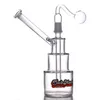 Forma di torta Hitman Mini Bong in vetro piattaforme petrolifere Birdcage inline perc Fumatori Tubi dell'acqua riciclatore Bong con tubo bruciatore a olio in vetro da 14 mm