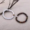 Mode Natural Stone Strands Armband Voor Liefhebbers Afstand Magneet Paar Armbanden Yoga Vriendschap Valentine Sieraden Geschenken