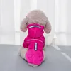 Köpek Yağmurluk Su Geçirmez Hood Küçük Pet Yağmurluk Yavru Kedi Taktik Yağmurluk Çift Güverte Pocket Snap Button ile Yeni 14 5SL G2