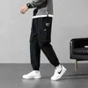 Mäns Vår Höst 2021 Nya Klassiska Koreanska Byxor Sweatpants Byxor Kläder Mode Casual Branded Hip Hop Overaller Byxor 4xl H1223