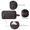 High quality Men wallte Travel Canvas Shaving Kits Cosmetic Makeup Organizer Women Toiletry Bag with Double Compartments Kosmetyczka Beauty Case