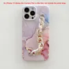 Marbre IMD Soft TPU Forsted Matte Ring Holder Phone Cases pour iPhone 13 12 11 Pro Max XR XS X 8 7 Plus