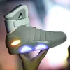 Back To The Future Shoes Cosplay Marty McFly Sneakers Shoes LED Light Glow Tenis Masculino Adulto Cosplay Shoes Rechargeable LJ201120