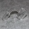 Fumer 4 mm d'épaisseur à dessus plat Quartz Banger clou de quart sans dôme 10 mm 14 mm 18 mm mâle femelle 45 90 degrés 100 vrais Quartzs Bangers Na9340347