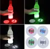 Pegatina de botella LED con brillo parpadeante, luces de posavasos, tapete de taza intermitente para fiesta de Navidad, boda, Bar, florero, luz decorativa