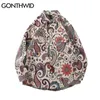 Gonthwid Harajuku Streetwear Dorts Coats Graffiti Bandana Paisley Pattern Pattern Pottor قميص Hip Hop Fashion Tops 220222