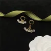 Orecchini con ciondolo a forma di ventaglio con strass Doppi modi Borchie con diamanti Donna Ciondolo in cristallo Abbigliamento multiplo con confezione regalo per la festa Anniver3234196