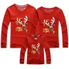 Ubrania świąteczne nowe dziecko tata mama pasuje rodzinne stroje świąteczne jelenia rodzina rodzica Long Sleev Tshirts4064053
