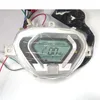 Motorcykel Speedometer Gauge Digital Electronics Indikator LED Display Tillbehör Odometer Hastighetsmätare Bränslemätare med kabel