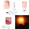 Livraison rapide Purificateur d'air de lampe de sel de l'Himalaya de sel de roche naturel de cylindre exquis avec base en bois Ambre Dimmable Night Lights