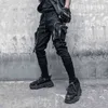Taktisk funktionell lastbyxor Joggare Män Zipper Multi-Pocket Byxor 2021 Höst Hip Hop Streetwear Pant Black WB231 H1223