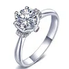 Imitation Mosangshi Eight Heart Arrow Ring Damen One Simple Six Claw Wedding Diamond Live-Übertragung