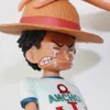 15см аниме Один кусок Четыре императора хвостовика соломенная шляпа Luffy PVC фигурная фигура, идущая коллекционная модель Colloble Doll Colement Cever Q11233557181