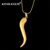 Kindlegem Promotion Großhandel Pure Gold Farbe Big Rettich Anhänger Halskette Frauen Männer African Dubai Schmuck Italien Hohe Qualität 201014