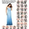 Elagant Party Maxi Langes Kleid Frauen Multiway Wickelkleider Farbverlauf Cabrio Boho Verbandkleid Brautjungfern Infinity Robe Y0118