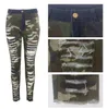 New Autumn Winter Female Denim Pants Women Skinny Hole Spliced Camouflage Print Jeans Sexy pencil Bandage Trousers HSF2096 LJ200811
