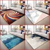 Moderne Einfachheit Teppich Geometrisch bedrucktes Retro -Rechteck -Sofa Teppich Schlafzimmer Nacht
