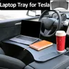 Placa de mesa do carro portátil para tesla modelo 3 y volante universal comer bebida comida café titular bandeja montagem suporte trabalho assento