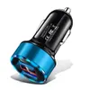 31A LED Display Dual USB Car Charger for Samsung Universal Mobile Phone Aluminum Car Phone Charger for Xiaomi Phone GPS Charger f2224630