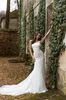 2021 Modern Wedding Dresses One Shoulder Lace Appliques Beads Mermaid Bridal Gowns Custom Made Backless Sweep Train Wedding Dress