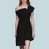 indressme women bodyconパーティードレスAsmmetrical One Shoulder Lady Dress Vestidos New Fashion T200604