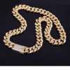 Med 20 mm kubansk kedja Anpassad namn Small Letters Chain Pendant Necklace For Men Zircon Hip Hop Jewelry3070459