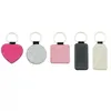 Sublimation Fashion Keychain Glitter Heart Shape Key Ring Party Heat Transfer Blank Square Pendant Festival Parties Gift