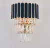 モダンクリスタルウォールライトホテルエイスベッドルームLEDウォールスコンセアE14電球ロフトリビングルーム装飾雰囲気の照明器具