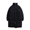 LAPPSTER Veste D'hiver Hommes Parkas Hommes Harajuku Épais Long Manteau Coupe-Vent Mode Coréenne Broderie Chaud Bulle Vestes 201203