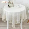 자랑스런 장미 목가 레이스 식탁보 투명 테이블 천으로 직사각형 수 놓은 둥근 테이블 천으로 결혼식 장식 201123