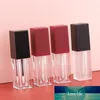 /50pcs Black Square Plastic Lip Gloss Bottle, Empty Clear Lipgloss Tube with Rose Gold Cap,Pink Beauty Lip Oil Packing Tube